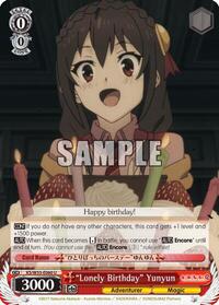 "Lonely Birthday" Yunyun U waifu card — Weiss Schwarz
