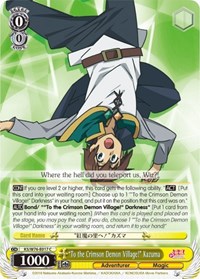"To the Crimson Demon Village!" Kazuma C waifu card — Weiss Schwarz