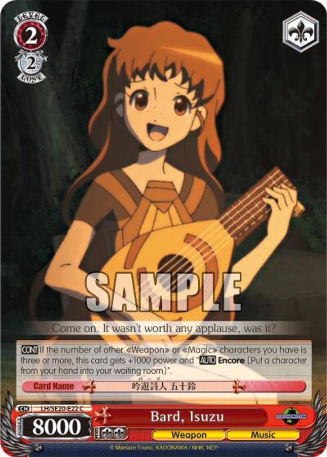 Isuzu (Alternate Art Foil) C waifu card — Weiss Schwarz