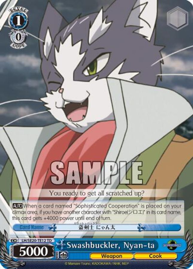 Nyan-ta TrialDeck waifu card — Weiss Schwarz