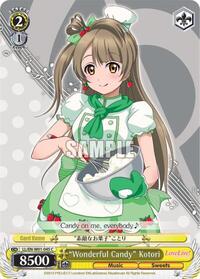 "Wonderful Candy" Kotori C waifu card — Weiss Schwarz