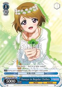 Hanayo in Regular Clothes C waifu card — Weiss Schwarz