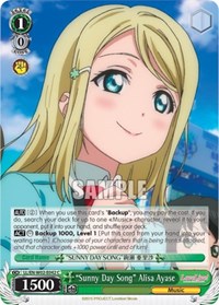 "Sunny Day Song" Alisa Ayase C waifu card — Weiss Schwarz