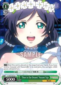 "Door to Our Dreams" Nozomi Tojo C waifu card — Weiss Schwarz