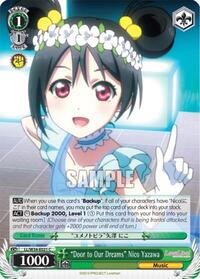 "Door to Our Dreams" Nico Yazawa C waifu card — Weiss Schwarz