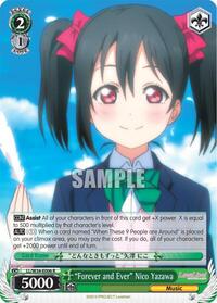 "Forever and Ever" Nico Yazawa R waifu card — Weiss Schwarz