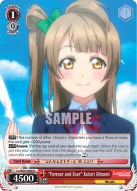 "Forever and Ever" Kotori Minami R waifu card — Weiss Schwarz