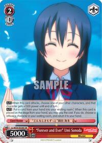 "Forever and Ever" Umi Sonoda SR waifu card — Weiss Schwarz