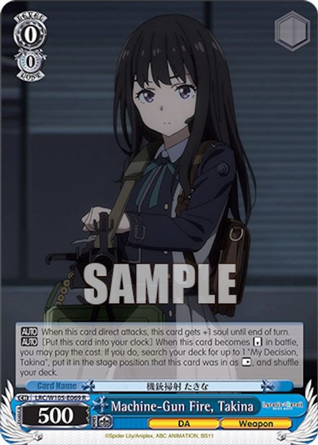 Takina R waifu card — Weiss Schwarz