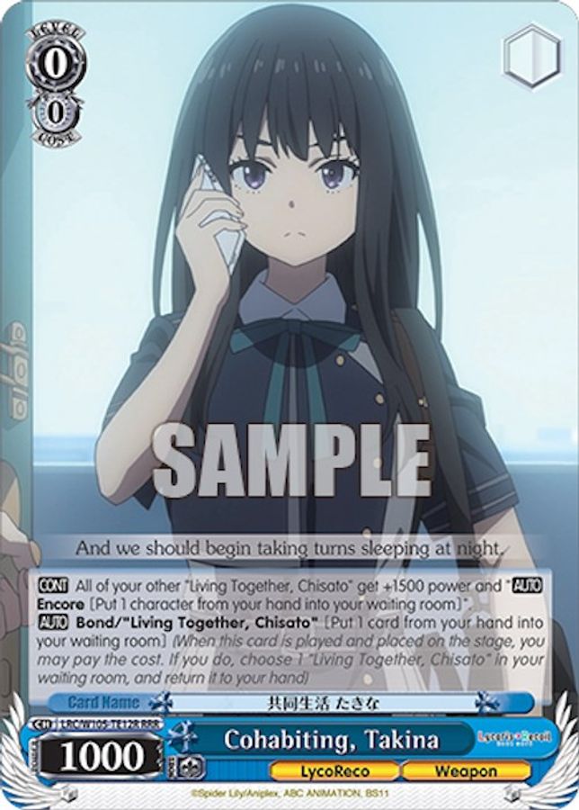 Takina (RRR) RRR waifu card — Weiss Schwarz