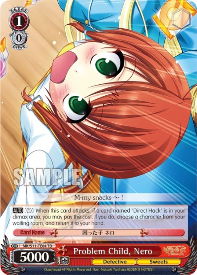 Chisato TrialDeck waifu card — Weiss Schwarz