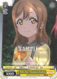 "Polite Bow" Hanamaru Kunikida C waifu card — Weiss Schwarz