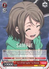 "Let's All Walk Together" You Watanabe C waifu card — Weiss Schwarz