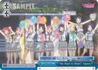 "We Want to Shine!" Aqours CC waifu card — Weiss Schwarz