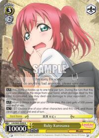 Ruby Kurosawa R waifu card — Weiss Schwarz
