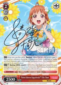 "Kimino Kokorowa Kagayaiterukai?" Chika Takami SR waifu card — Weiss Schwarz
