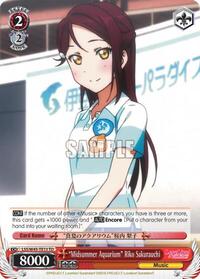 "Midsummer Aquarium" Riko Sakurauchi TrialDeck waifu card — Weiss Schwarz