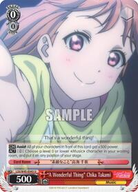 "A Wonderful Thing" Chika Takami U waifu card — Weiss Schwarz