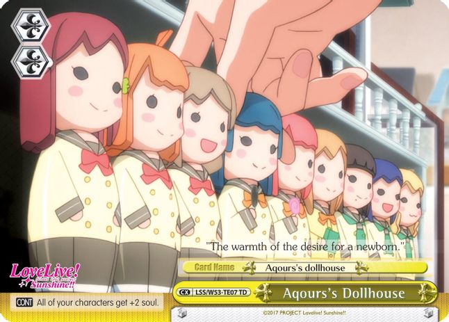 Aqours's Dollhouse TrialDeck waifu card — Weiss Schwarz
