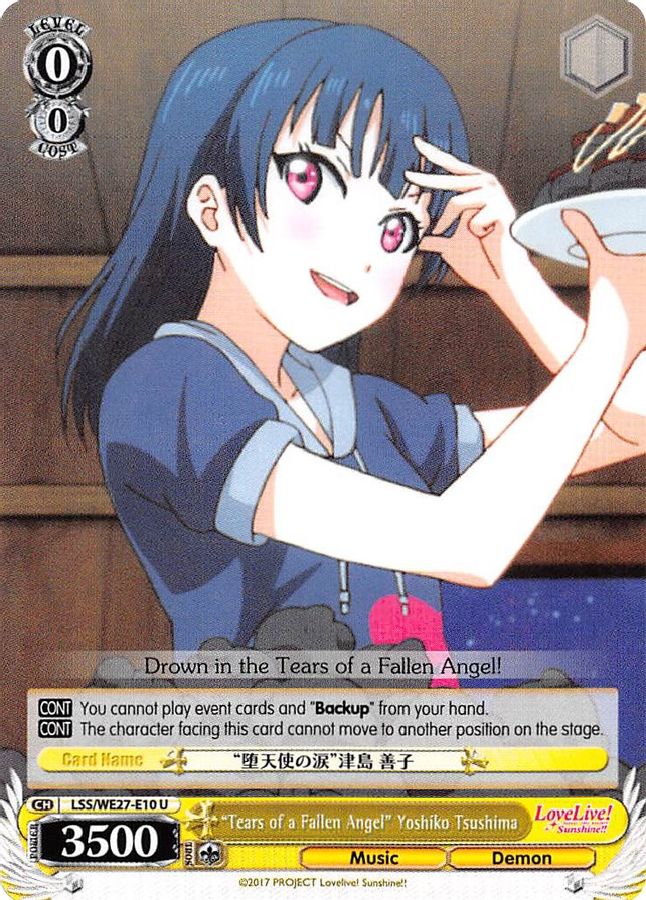 "Tears of a Fallen Angel" Yoshiko Tsushima (Parallel Foil) U waifu card — Weiss Schwarz