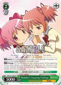 Madoka's Swaying Feelings R waifu card — Weiss Schwarz