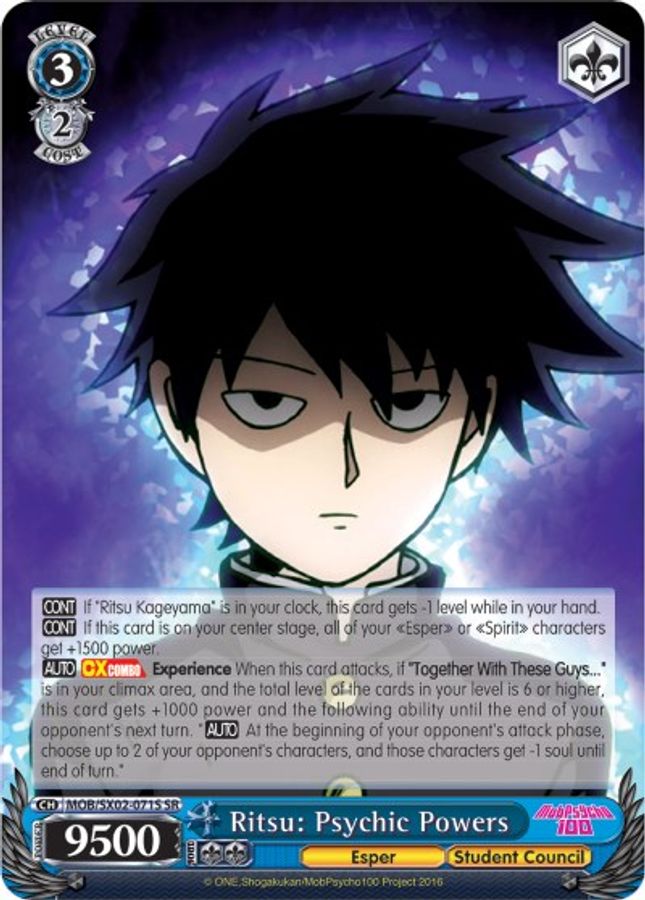 Ritsu: Psychic Powers SR waifu card — Weiss Schwarz