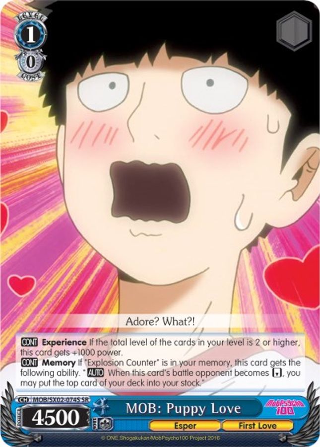 MOB: Puppy Love SR waifu card — Weiss Schwarz