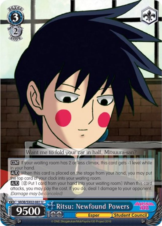 Ritsu: Newfound Powers U waifu card — Weiss Schwarz