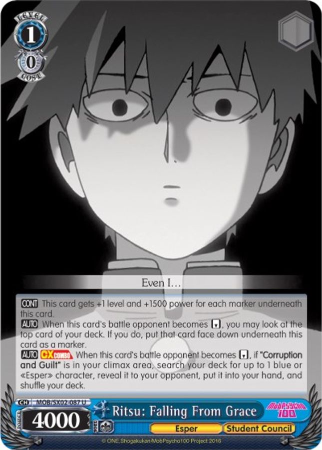 Ritsu: Falling From Grace U waifu card — Weiss Schwarz