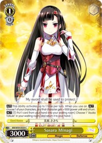 Sasara Minagi C waifu card — Weiss Schwarz
