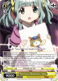 Sana SR waifu card — Weiss Schwarz