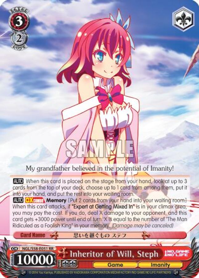 Steph RR waifu card — Weiss Schwarz