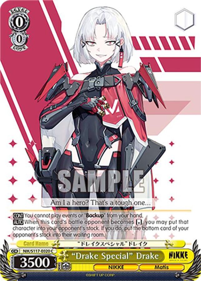 "Drake Special" Drake C waifu card — Weiss Schwarz