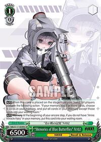 "Memories of Blue Butterflies" N102 SR waifu card — Weiss Schwarz