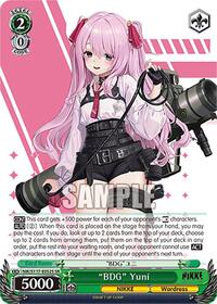 "BDG" Yuni SR waifu card — Weiss Schwarz