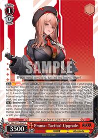 Emma: Tactical Upgrade R waifu card — Weiss Schwarz