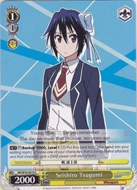 Seishiro Tsugumi C waifu card — Weiss Schwarz