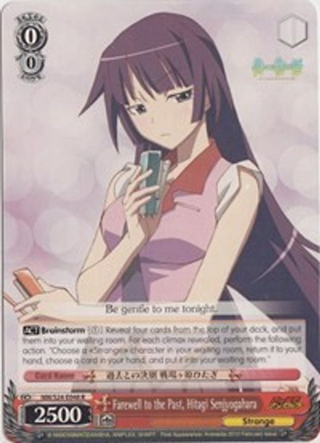 Hitagi Senjyogahara R waifu card — Weiss Schwarz