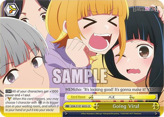 Going Viral CC waifu card — Weiss Schwarz