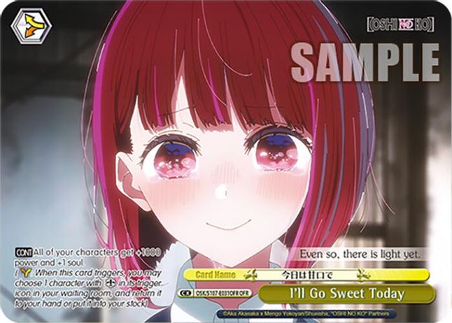 I'll Go Sweet Today OverFrameRare waifu card — Weiss Schwarz