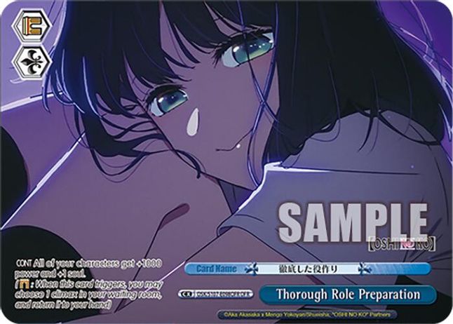 Thorough Role Preparation (OFR) OverFrameRare waifu card — Weiss Schwarz