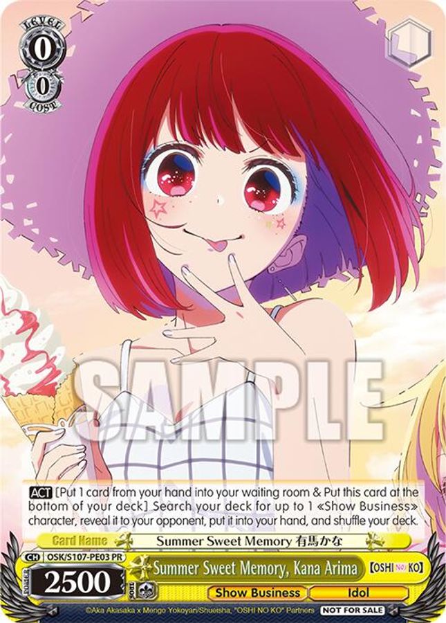 Kana Arima Promo waifu card — Weiss Schwarz