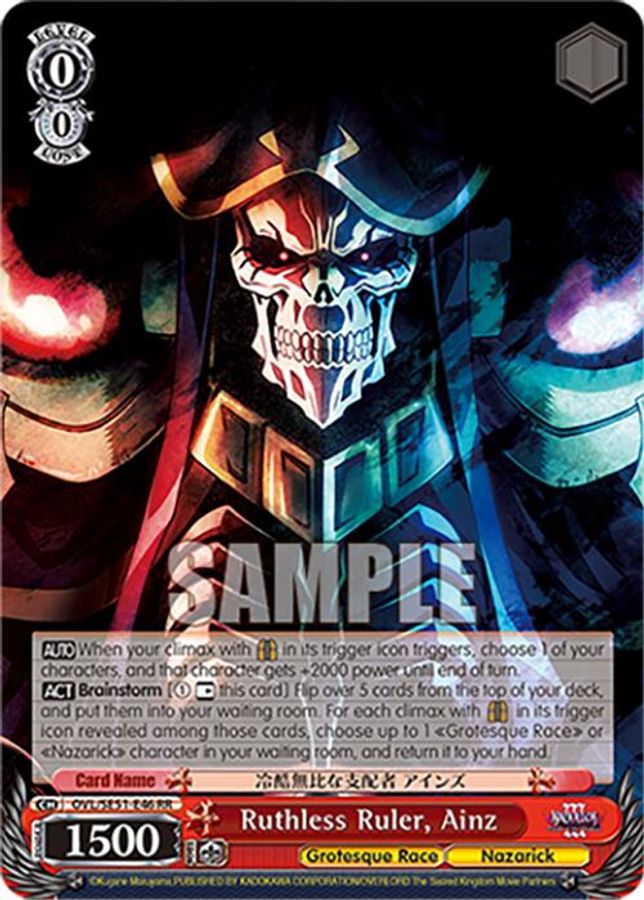 Ainz RR waifu card — Weiss Schwarz