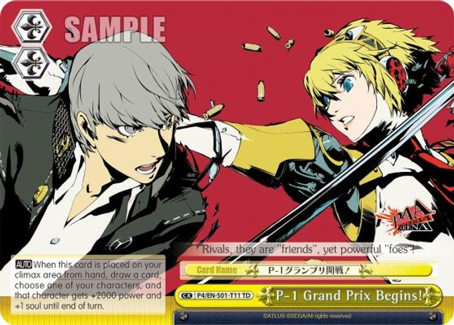 P-1 Grand Prix Begins! TrialDeck waifu card — Weiss Schwarz