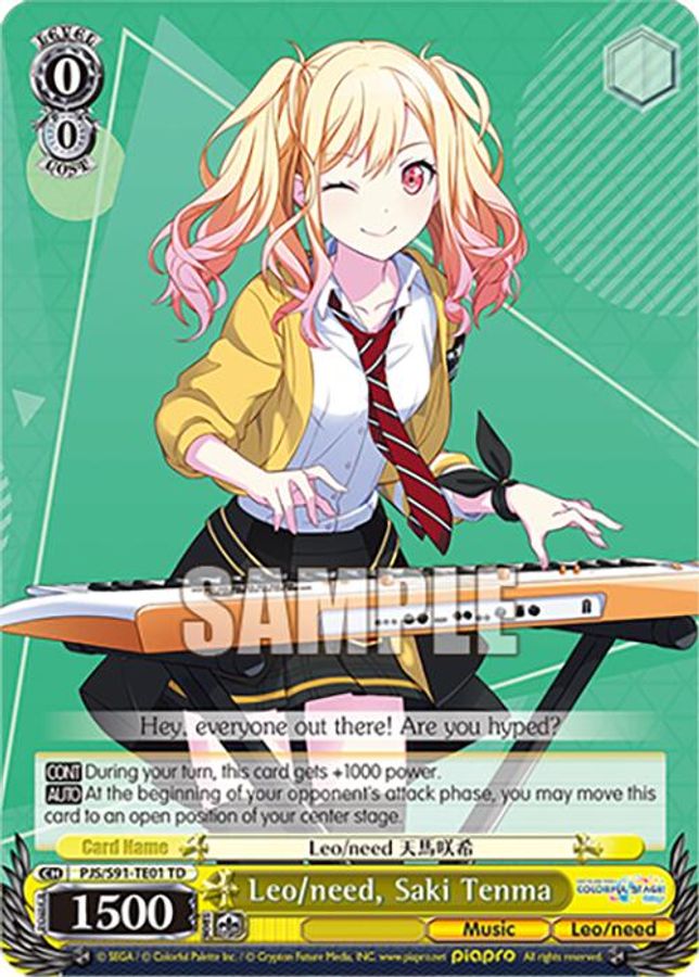 Saki Tenma TrialDeck waifu card — Weiss Schwarz