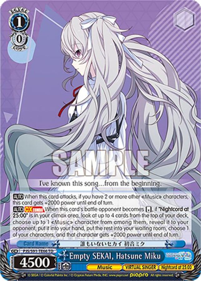 Hatsune Miku TrialDeck waifu card — Weiss Schwarz