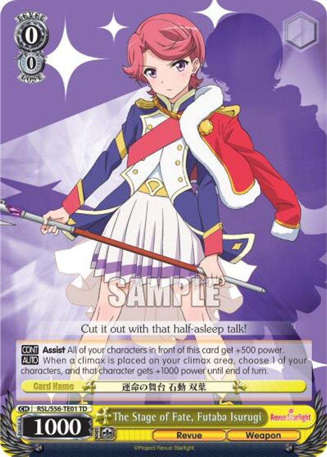 Futaba Isurugi TrialDeck waifu card — Weiss Schwarz