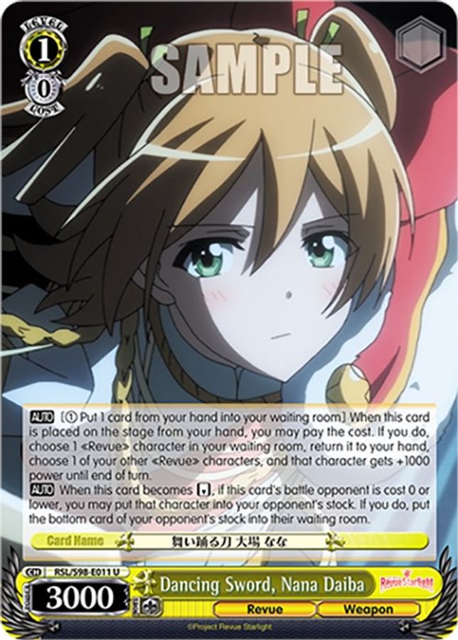 Nana Daiba U waifu card — Weiss Schwarz