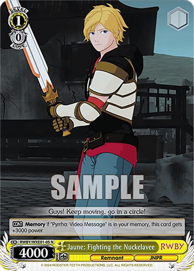 Jaune: Fighting the Nuckelavee Normal waifu card — Weiss Schwarz