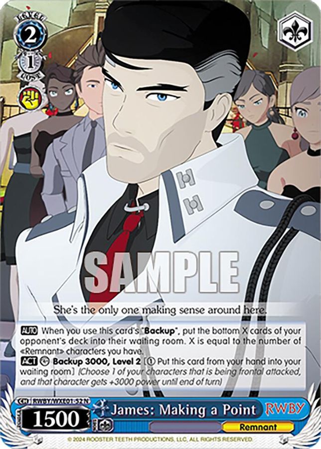 James: Making a Point Normal waifu card — Weiss Schwarz